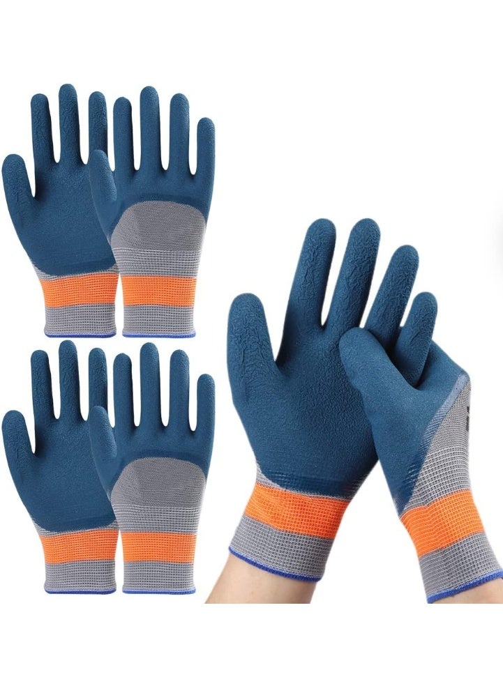 MAKINGTEC Gardening Gloves, 3 Pairs Large Strong Grip Nitrile Coated Safety Work Gloves for Builder/Gardener/Mechanic/Construction/Warehouse for Women and Men - Image 1